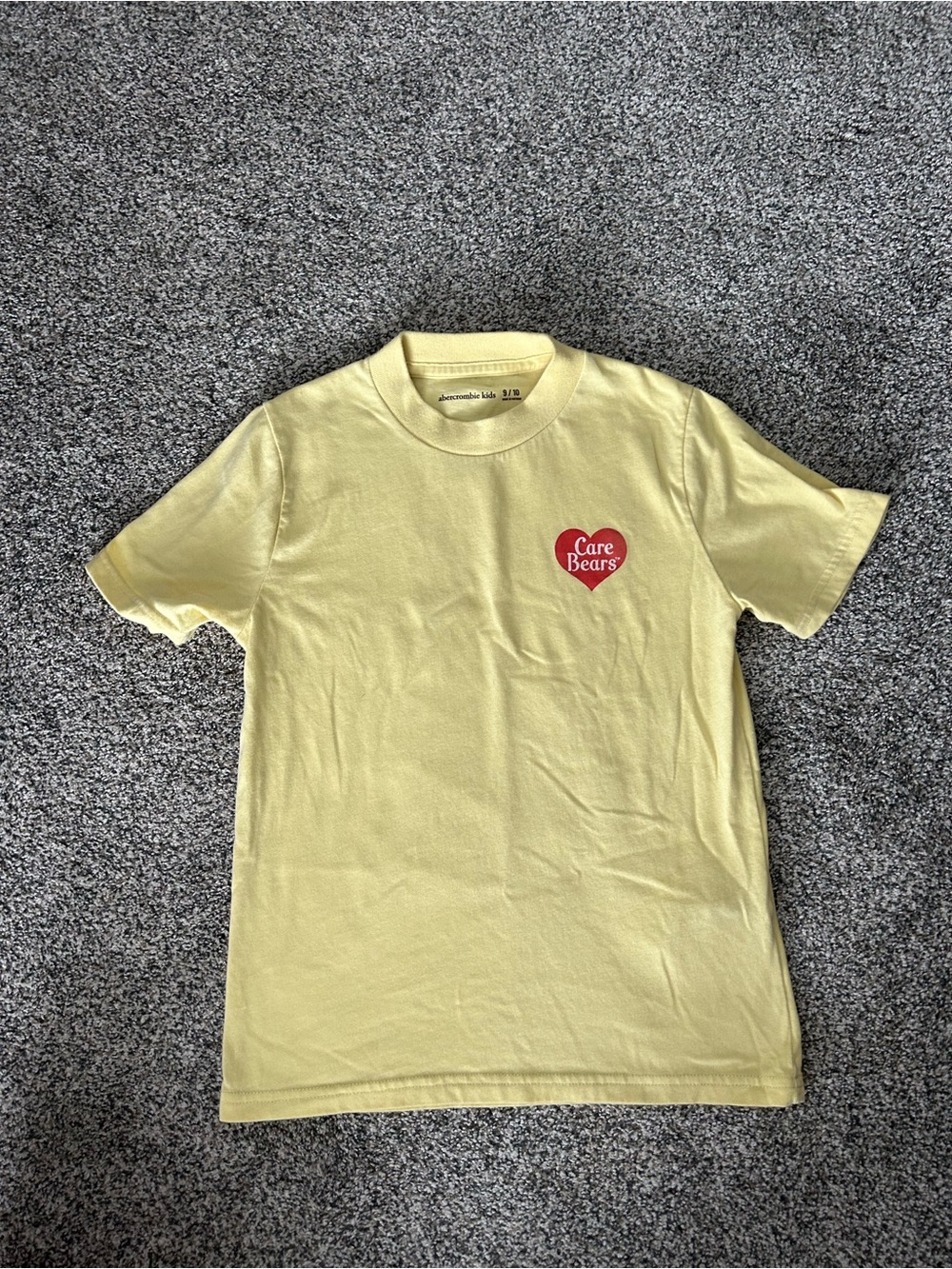 abercrombie kids Yellow Care Bears Heart Graphic Tee
